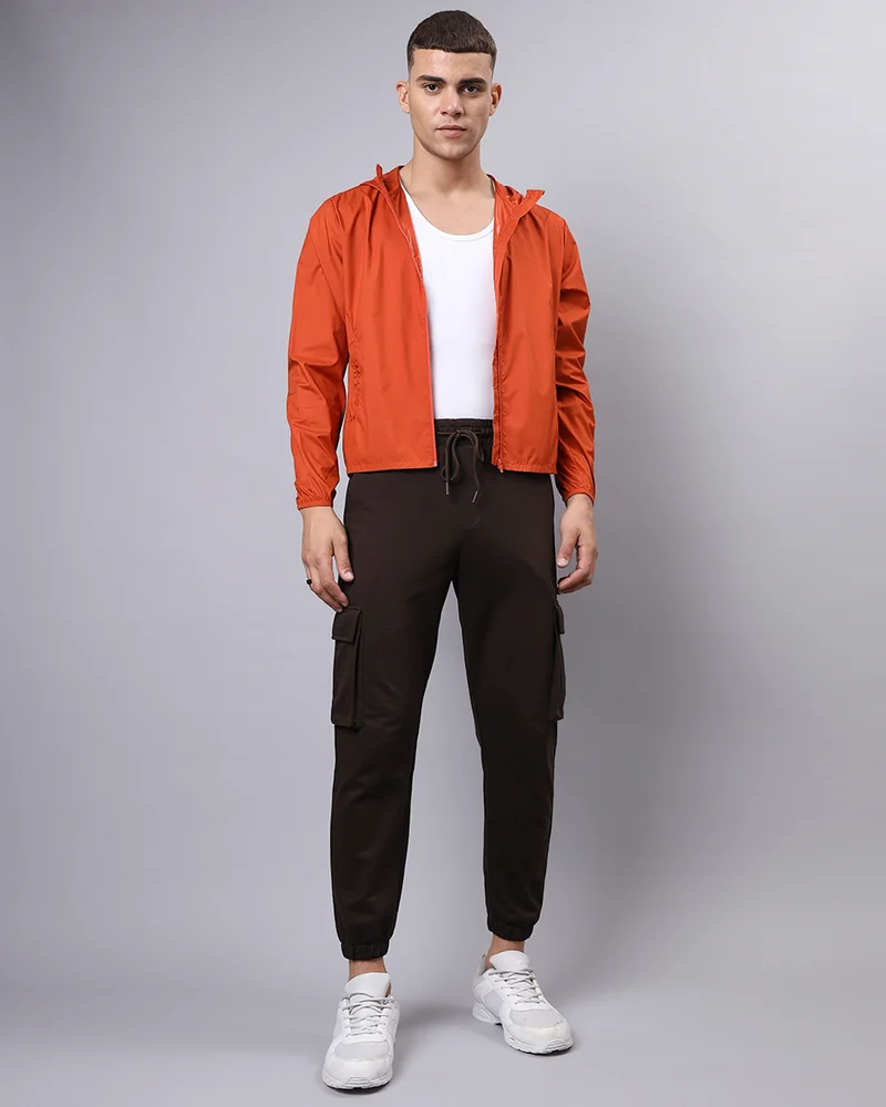 bewakoof  Men's Brown Oversized Cargo Warm Joggers for Men | Best Price UAE